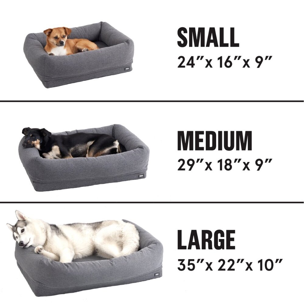 Dog Bed: Large Orthopedic Pet Bed, Light Gray - Picture 4 of 4